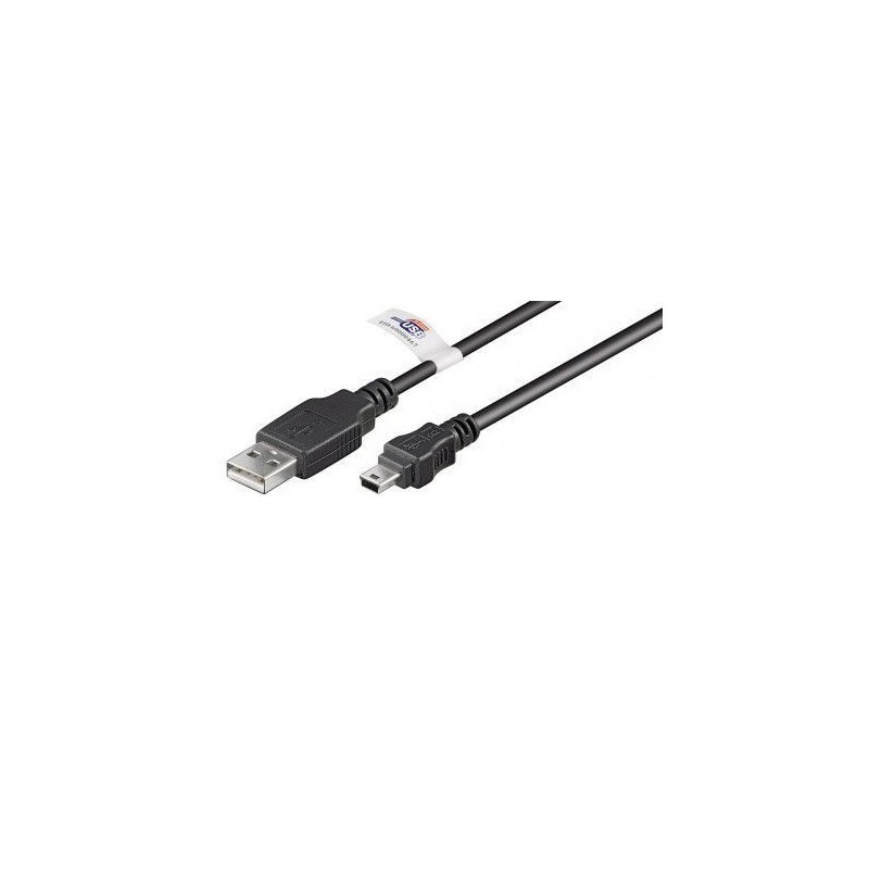 CABLE USB 2.0 TIPO A(M)- USB B Mini 5p (M) CERT 3M
