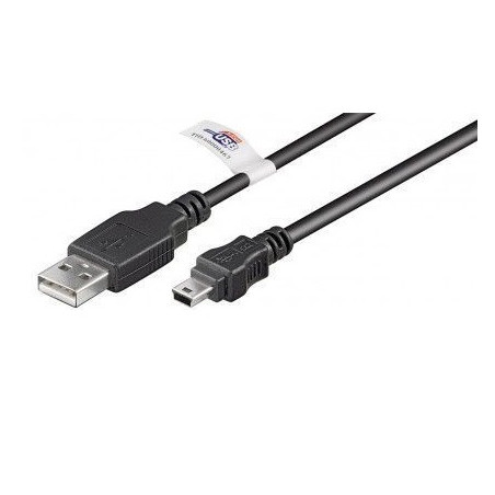 CABLE USB 2.0 TIPO A(M)- USB B Mini 5p (M) CERT 3M