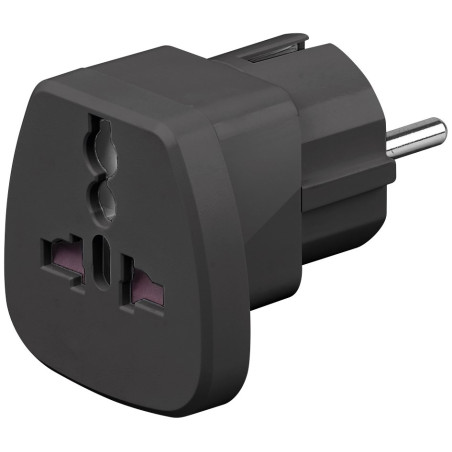 ADAPTADOR UNIVERSAL CORRIENTE USA/UK/SUIZA/JP NEGR