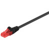 LATIGUILLO NEGRO UTP CAT6 FLEX ALU/COB (CCA) 0.25M