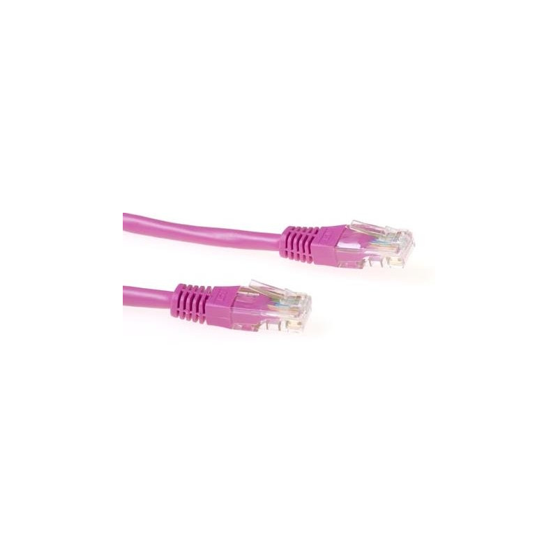 LATIGUILLO ROSA UTP FLEXIBLE CAT6  3Mts.
