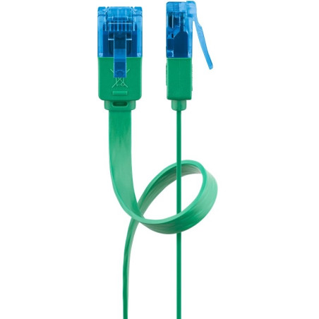 LATIGUILLO VERDE UTP CAT6A FLEXIBLE 0.5Mts. PLANO