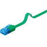 LATIGUILLO VERDE UTP CAT6A FLEXIBLE 0.5Mts. PLANO