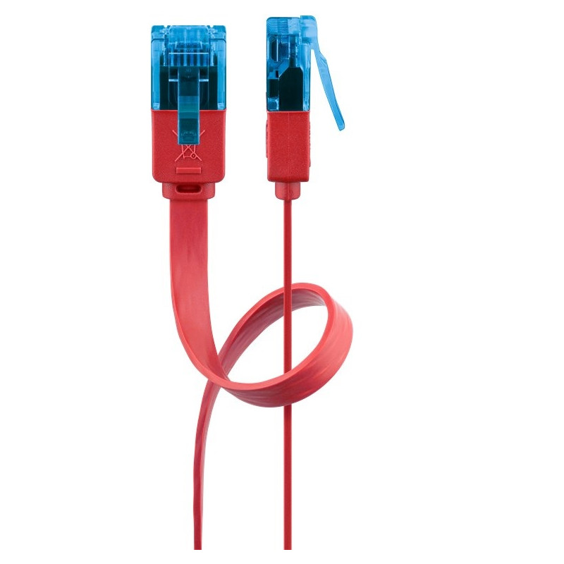 LATIGUILLO ROJO UTP CAT6A FLEXIBLE 3M PLANO