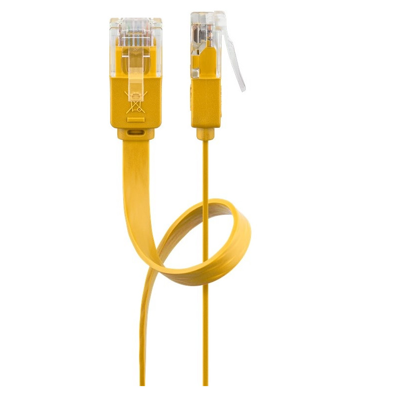 LATIGUILLO AMARILLO UTP CAT6 FLEXIBLE 3Mts. PLANO