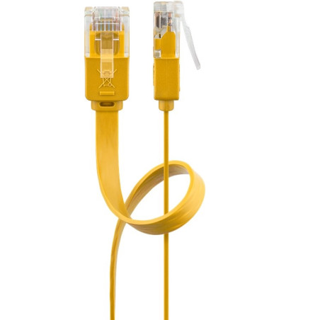 LATIGUILLO AMARILLO UTP CAT6 FLEXIBLE 3Mts. PLANO