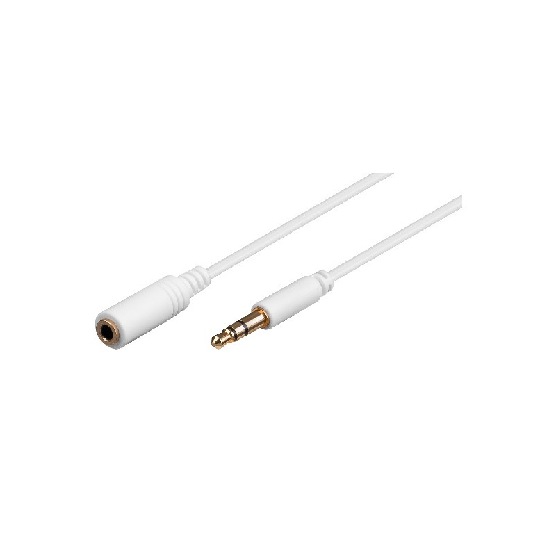 CABLE AUDIO JACK STEREO 3.5  M - H  0.5Mts