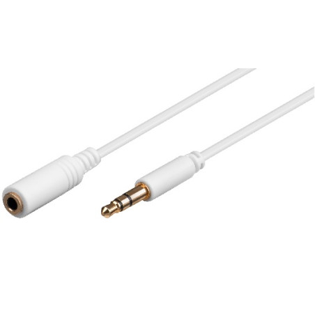 CABLE AUDIO JACK STEREO 3.5  M - H  0.5Mts