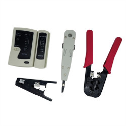 KIT MAQUINAS DE CRIMPAR + TEXTER J11-RJ12-RJ45