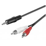 CABLE AUDIO JACK STEREO 3.5 M -2 x RCA M 15Mts.