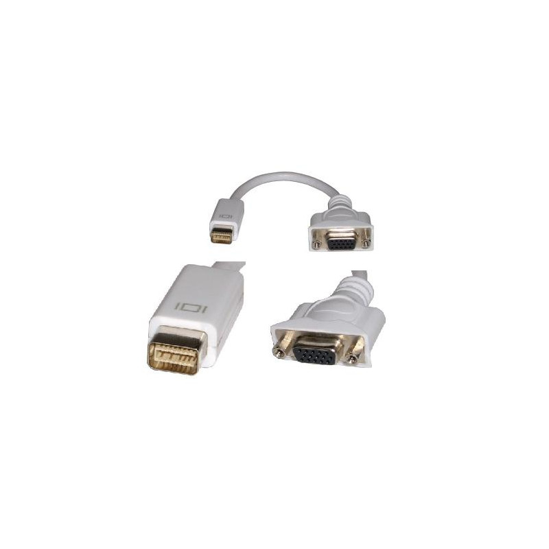 ADAPTADOR MINI DVI (M) - VGA 15 PINES (H)   0.2Mts