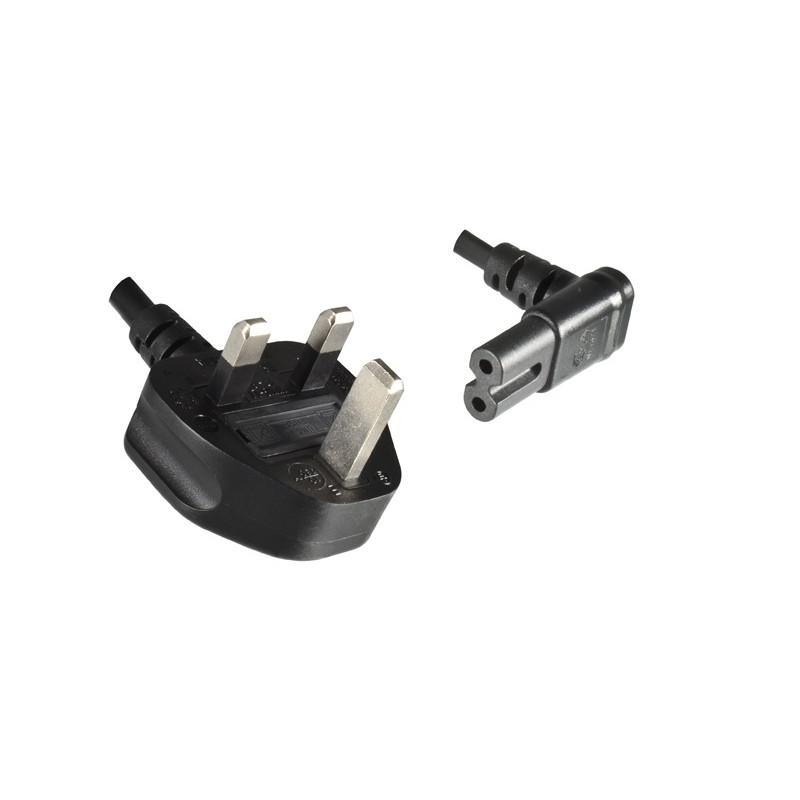 CABLE DE ALIMENTACION  (OCHO) 1.8Mts. UK ACODADO