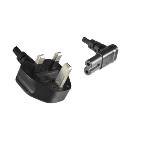 CABLE DE ALIMENTACION  (OCHO) 1.8Mts. UK ACODADO