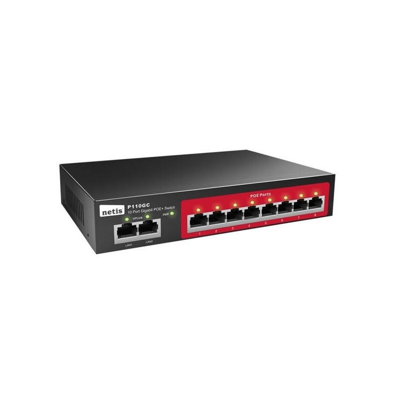 SWITCH P.O.E 10 PTOS Giga ( 8 POE)  120W
