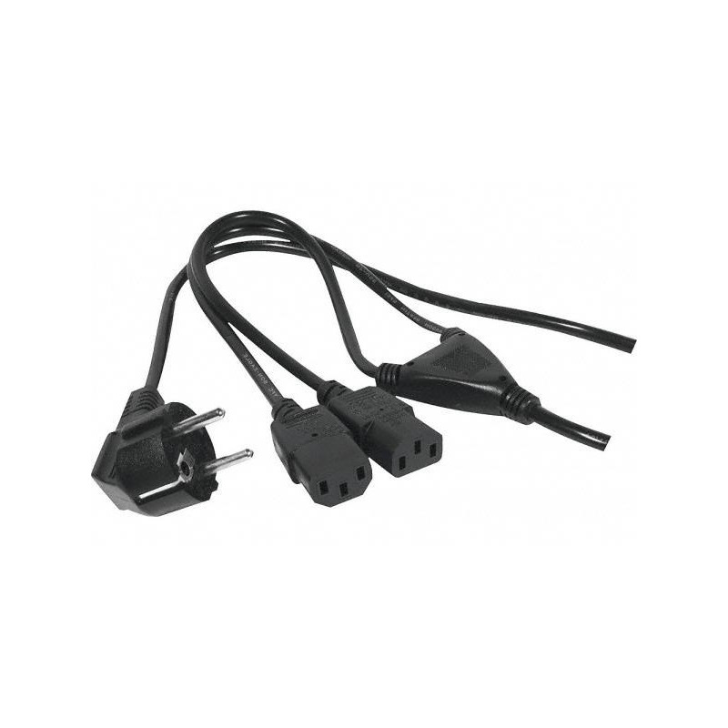 CABLE DE ALIMENT. CPU + 2 X MONITOR  C13 - 2Mts