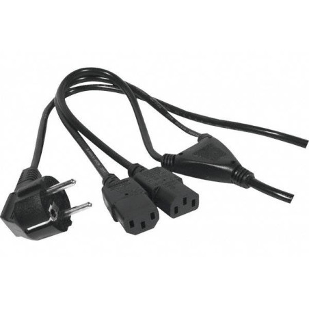 CABLE DE ALIMENT. CPU + 2 X MONITOR  C13 - 2Mts