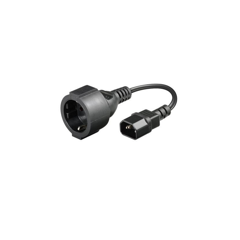 CABLE DE ALIMENTACION CPU C14 - SCHUKO H 15 CM