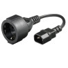CABLE DE ALIMENTACION CPU C14 - SCHUKO H 15 CM