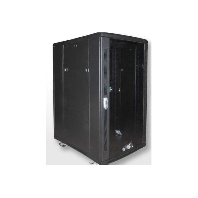 ARMARIO RACK 18U 600 X 600 PUERTA CRISTAL