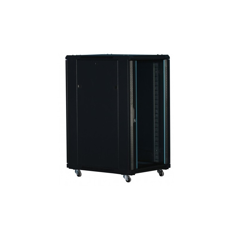 ARMARIO RACK 22U 600 X 1000 PUERTA CRISTAL + CHAPA