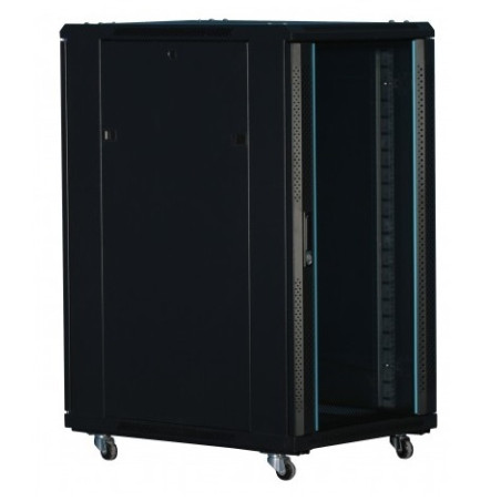ARMARIO RACK 22U 600 X 1000 PUERTA CRISTAL + CHAPA