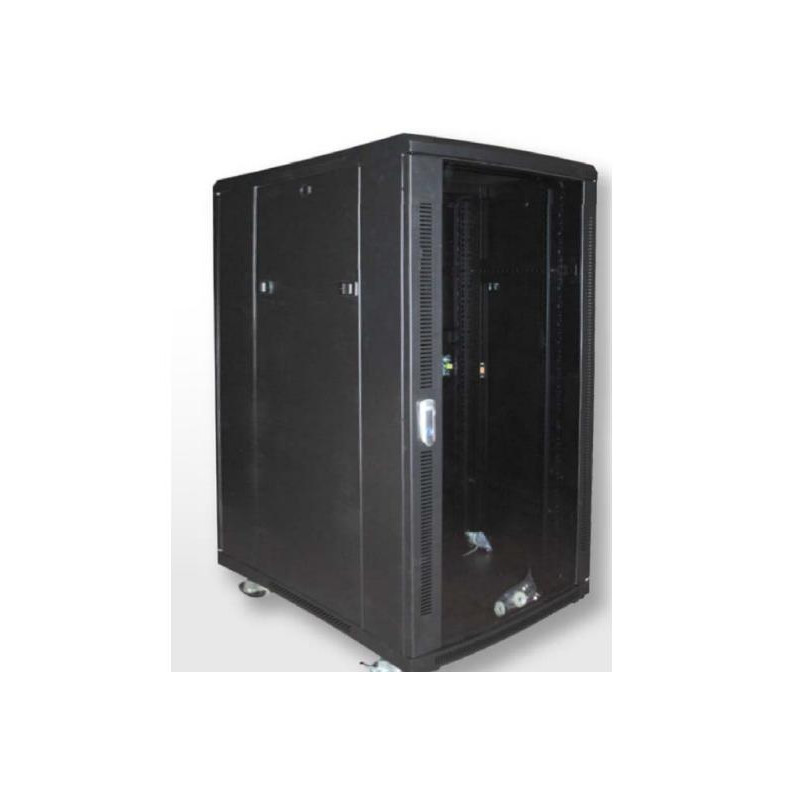 ARMARIO RACK 27U 600 X 1000 PUERTA CRISTAL