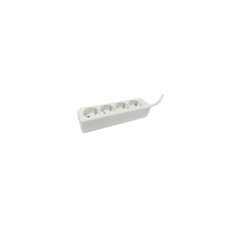 REGLETA 4 TOMAS SCHUKO SIN INTERRUPTOR  CABLE 3m