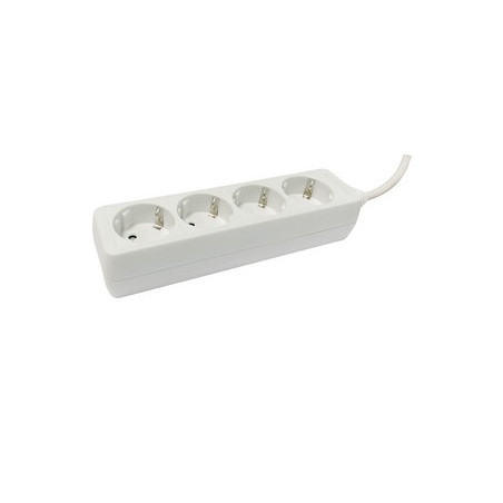REGLETA 4 TOMAS SCHUKO SIN INTERRUPTOR  CABLE 3m
