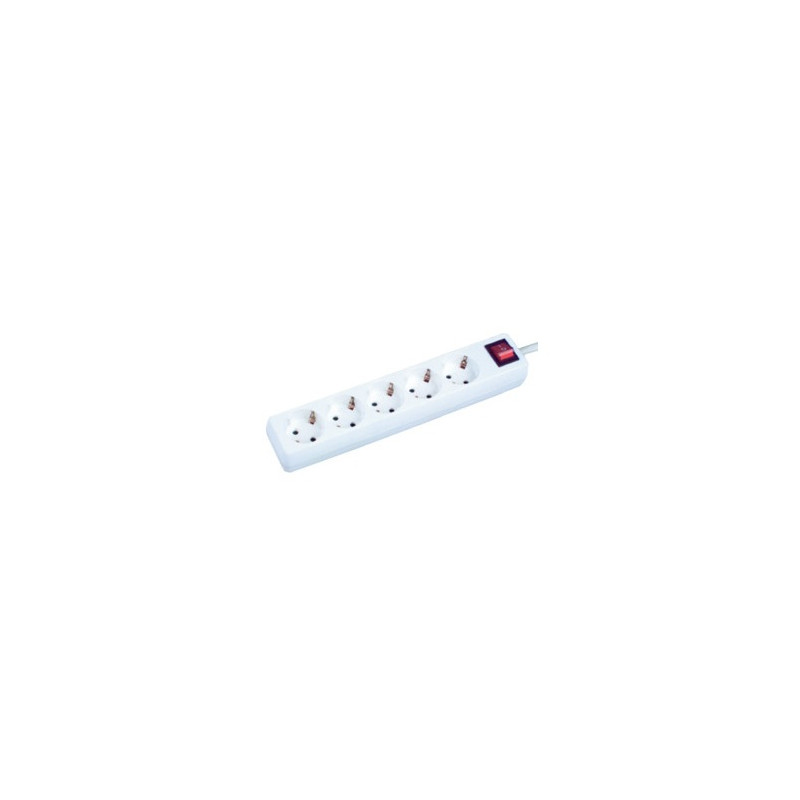 REGLETA 5 TOMAS INTERRUPTOR CON CABLE 5M