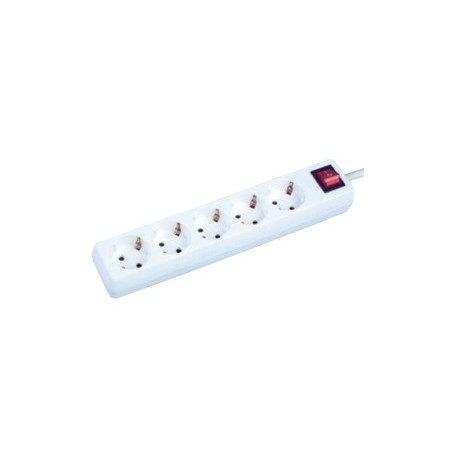 REGLETA 5 TOMAS INTERRUPTOR CON CABLE 5M