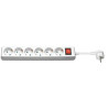 REGLETA 6 TOMAS SCHUKO CON INTERRUPTOR 3Mts