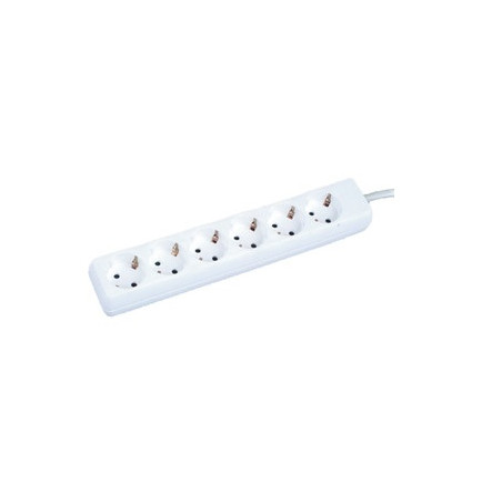 REGLETA 6 TOMAS SCHUKO SIN INTERRUPTOR 1.5Mts