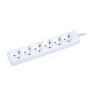 REGLETA 6 TOMAS SCHUKO SIN INTERRUPTOR 1.5Mts