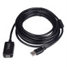 CABLE USB 2.0 AMPLIFICADOR  10M TIPO A(M)- A(H)