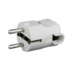 CONECTOR MACHO SCHUKO 16A BLANCO ACODADO