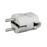 CONECTOR MACHO SCHUKO 16A BLANCO ACODADO