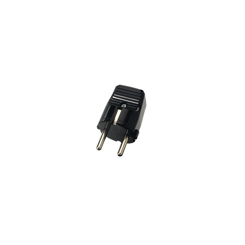 CONECTOR MACHO SCHUKO 16A NEGRO