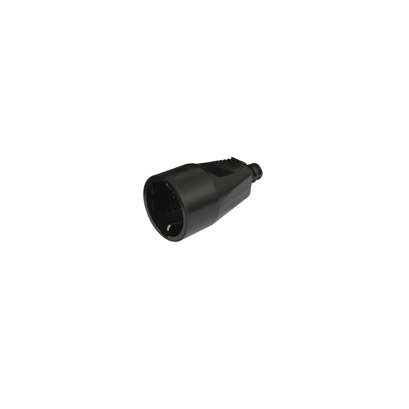 CONECTOR HEMBRA SCHUKO 16A NEGRO