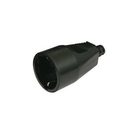 CONECTOR HEMBRA SCHUKO 16A NEGRO