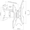 SOPORTE TV / LCD PARED 1 BRAZO EN X  23-55´´