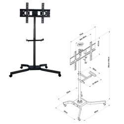 SOPORTE TV / LCD SUELO CON RUEDAS 32 A 46´´