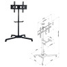 SOPORTE TV / LCD SUELO CON RUEDAS 32 A 46´´