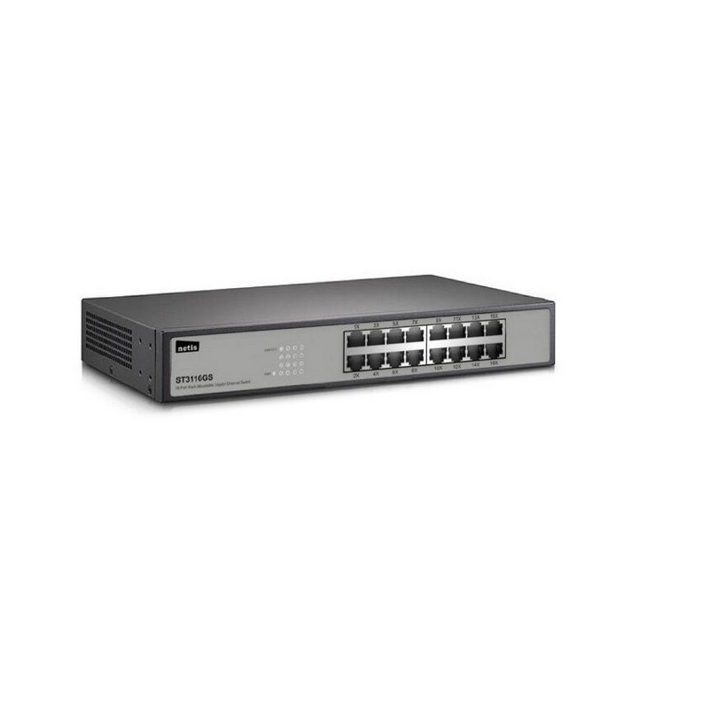 SWITCH GIGABIT 16 PTOS 10/100/1000 Mbps. 13"/ RACK