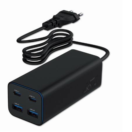 MULTI CARGADOR GaN 2 X USB-C + 2 X USB A 100W