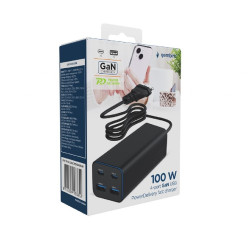 MULTI CARGADOR GaN 2 X USB-C + 2 X USB A 100W