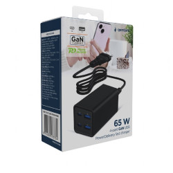 MULTI CARGADOR GaN 2 X USB-C + 2 X USB A 65W
