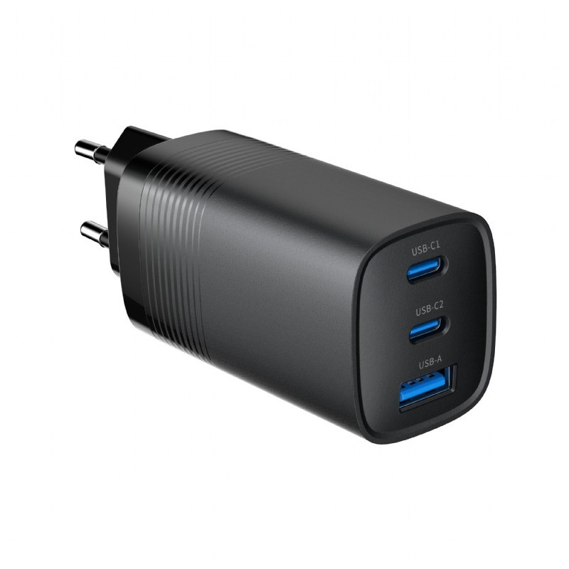 MULTI CARGADOR GaN 2 X USB-C + 1 X USB A 65W