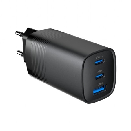 MULTI CARGADOR GaN 2 X USB-C + 1 X USB A 65W