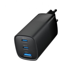 MULTI CARGADOR GaN 2 X USB-C + 1 X USB A 65W