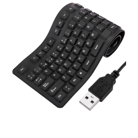 TECLADO FLEXIBLE 109 TECLAS USB NEGRO